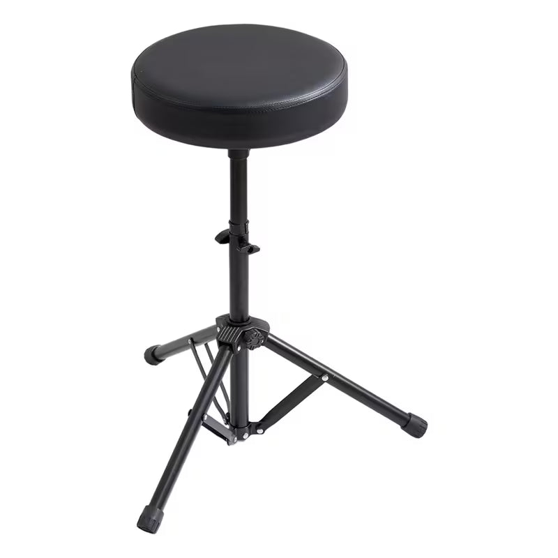 Drum Stool Throne Adjustable Height Black