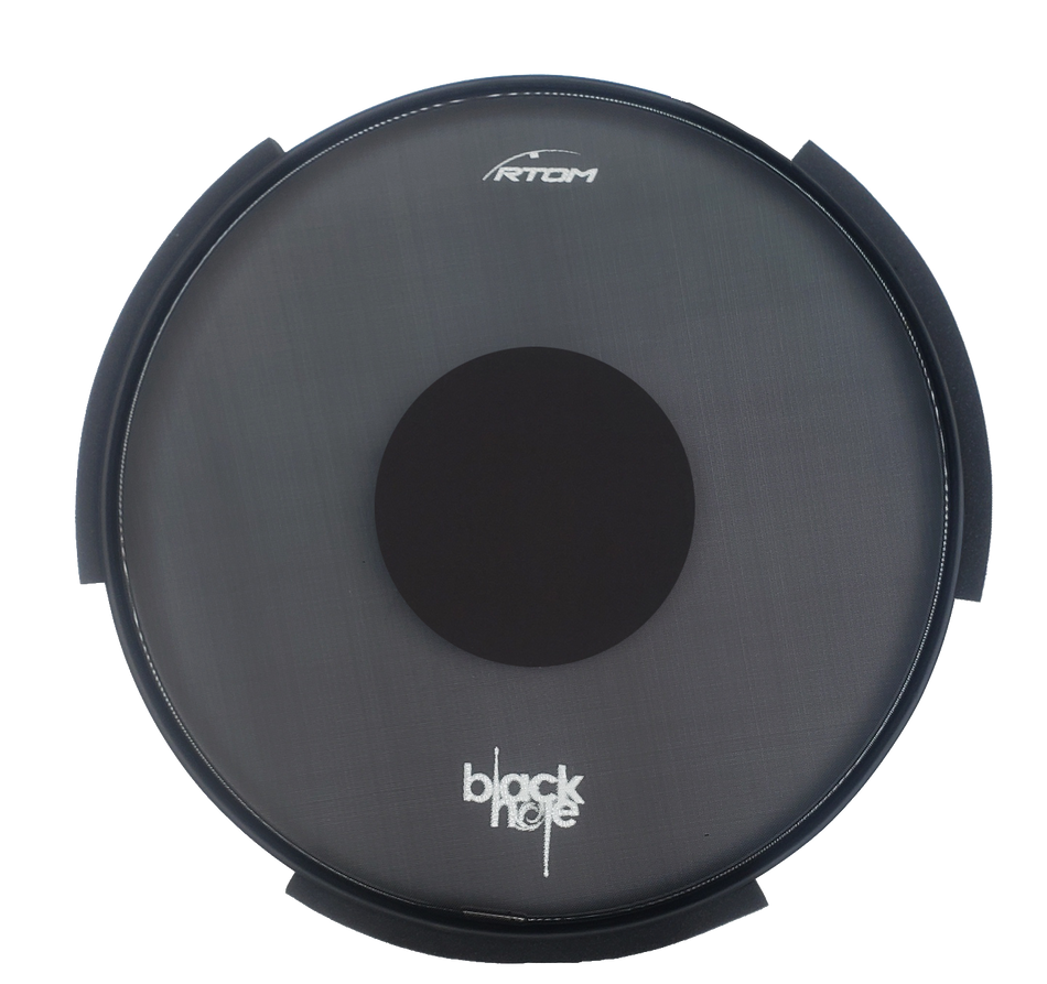 22″ Rtom Black Hole Bass Drum Practice Pad Snap-On Tuneable Mesh Head