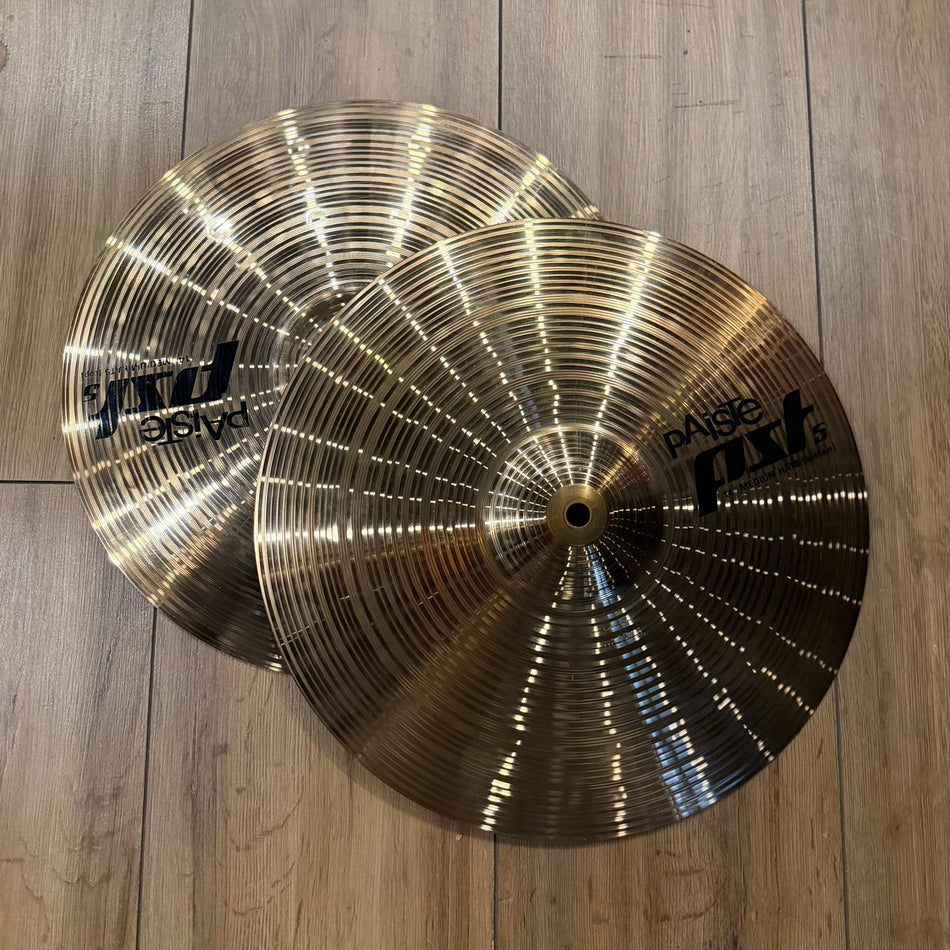 Paiste PST5 14" Medium Hi Hat Cymbals Used #1326