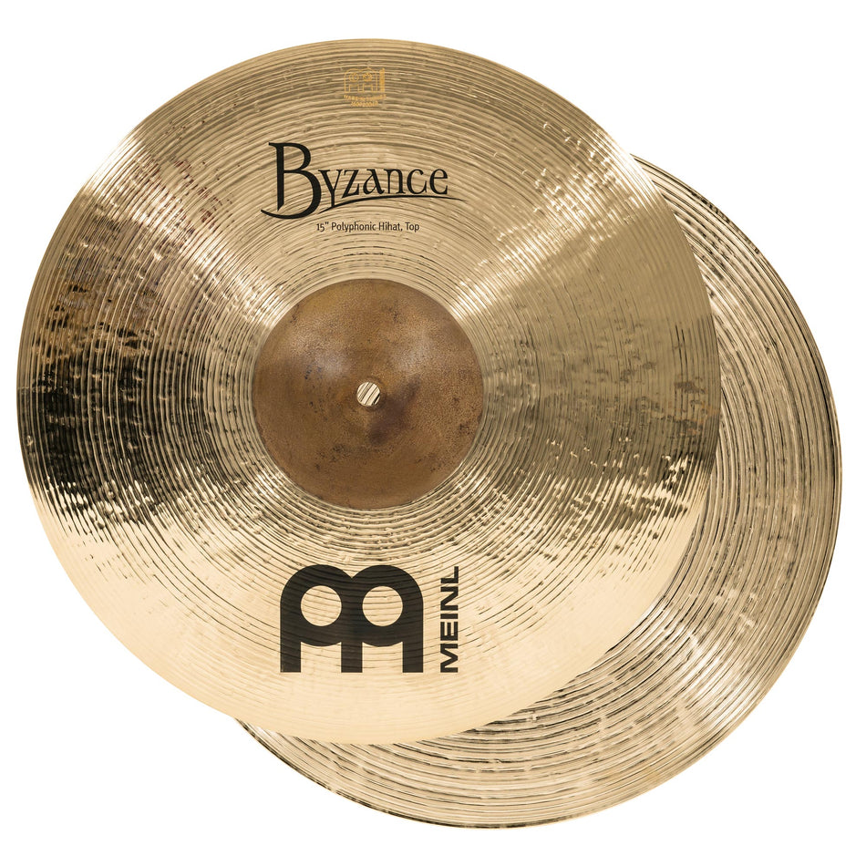 Meinl Cymbals 15" Byzance Brilliant Polyphonic Hi Hat Cymbals *NEW* B15POH-B