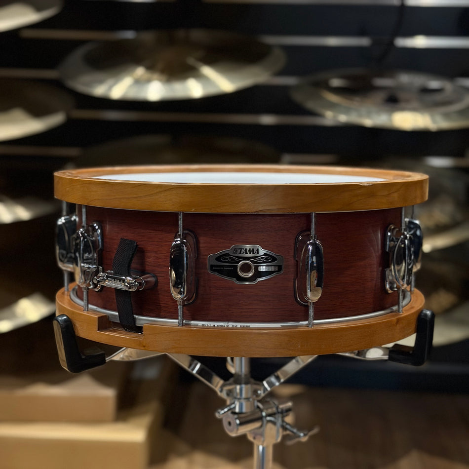Tama 14x5.5" Monopoly Snare Drum Walnut W/ Cherry Hoops #1334
