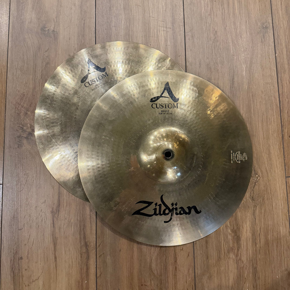 Zildjian A Custom 14" Hi Hat Cymbals #1354