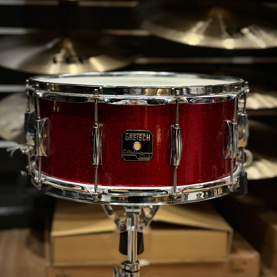 Gretsch Catalina Club Red Sparkle 14x6.5" Snare Drum #1319