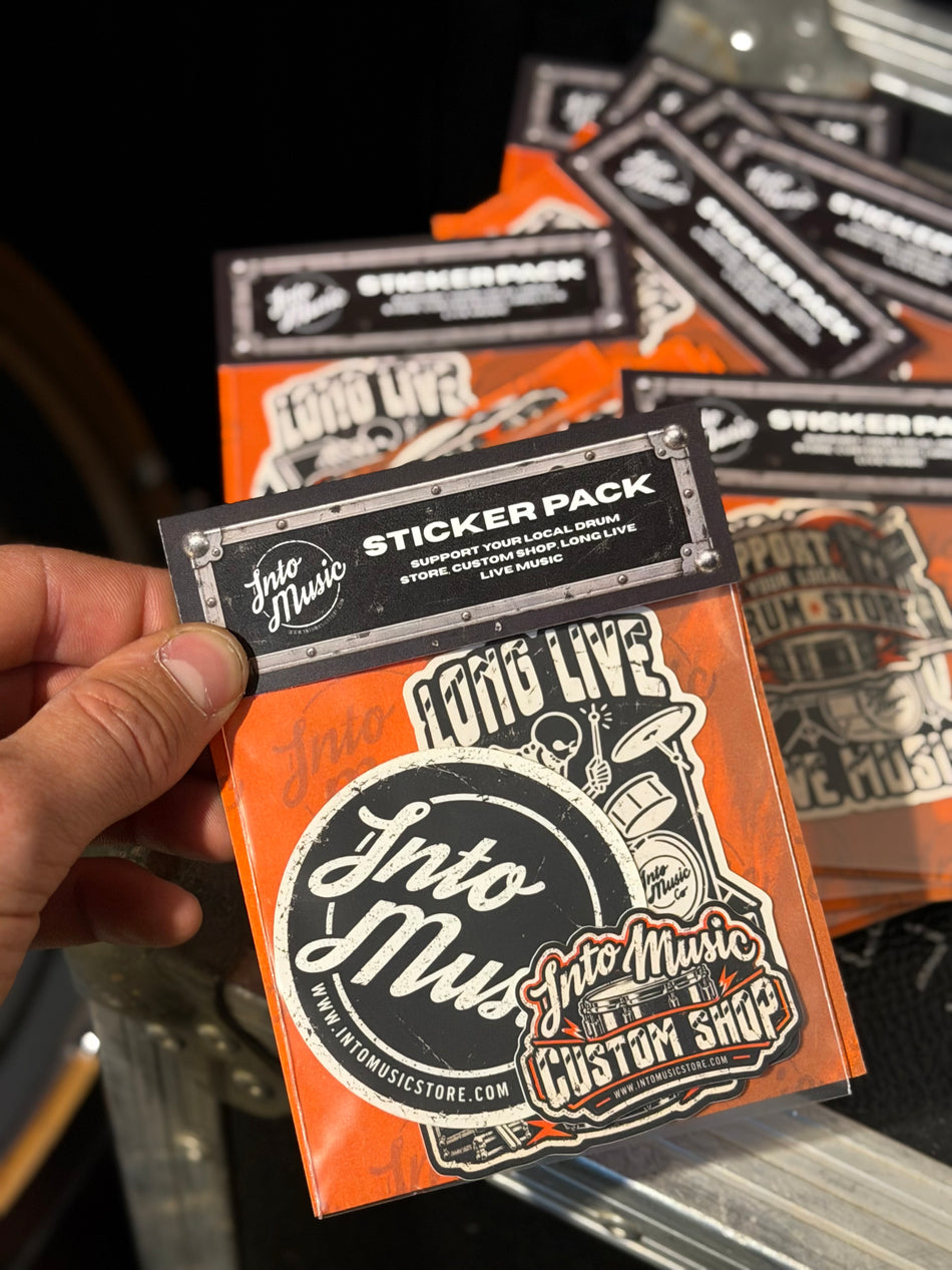 Into Music Drum Store Sticker Pack