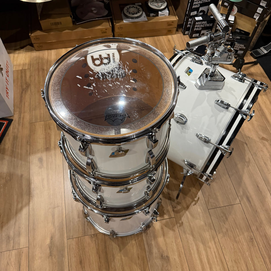 Ludwig Blue Olive Badge 1980's 6ply Maple Drum Kit Shell Pack #1265