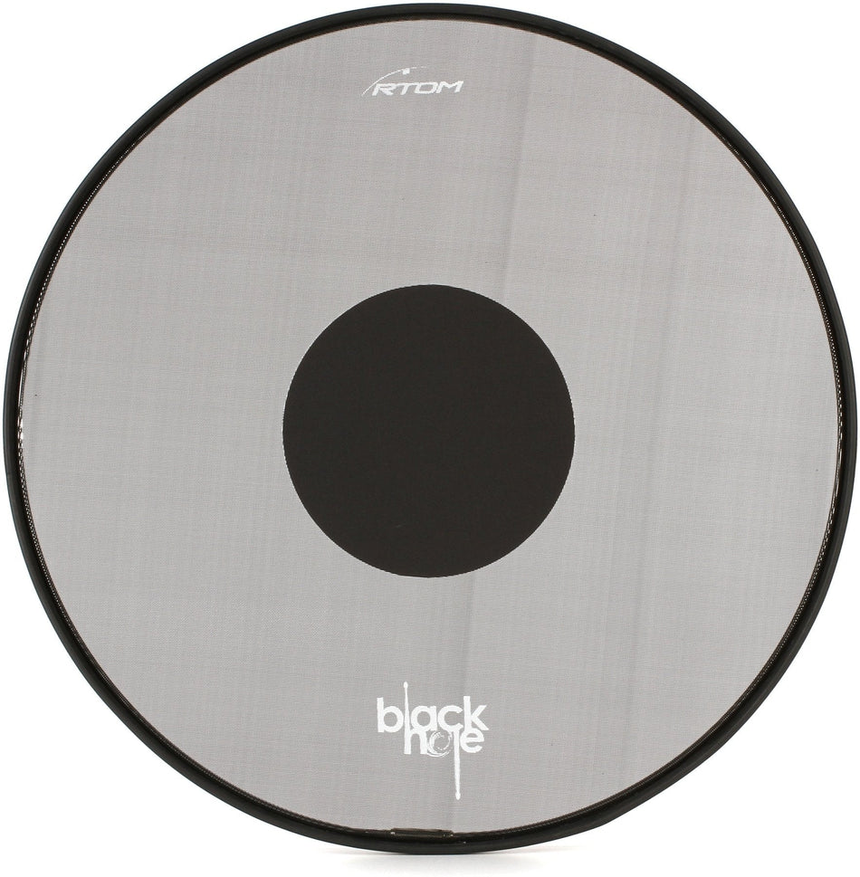 16″ Rtom Black Hole Practice Pad Snap-On Tuneable Mesh Head