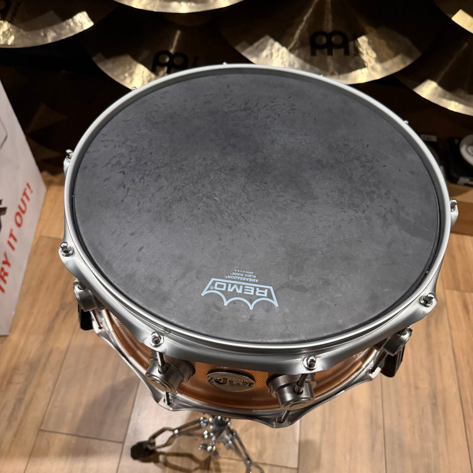 DW Knurled Copper Cast 14x6.5" Snare Drum #1265