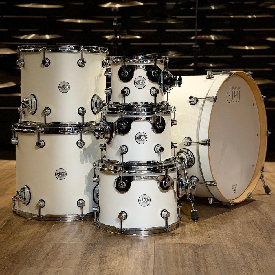 DW Design Satin White Drum Kit Shell Pack 22" #1402