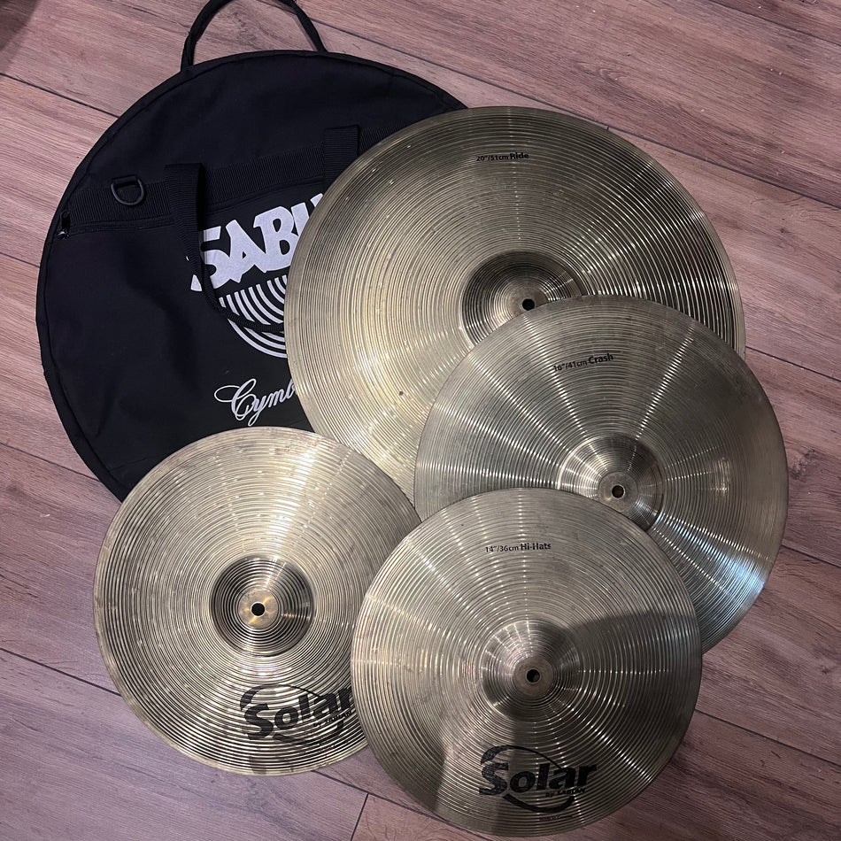 Sabian Solar Cymbal Set With Cymbal Bag #1325