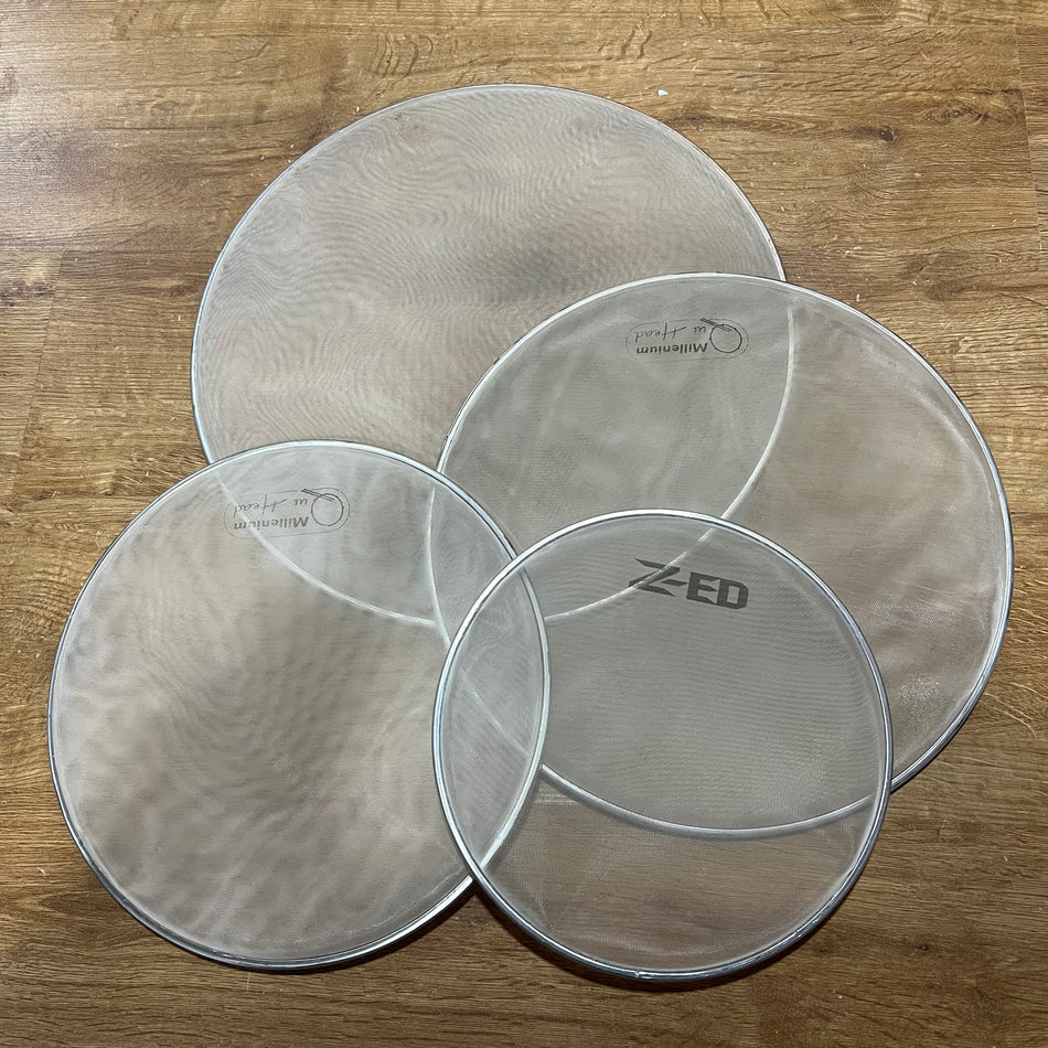 Mesh Drum Head Bundle 16”,14”,12”,10” #1418