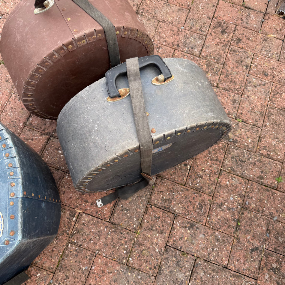 3x Vintage Spaulding and Russell Drum Cases #1396