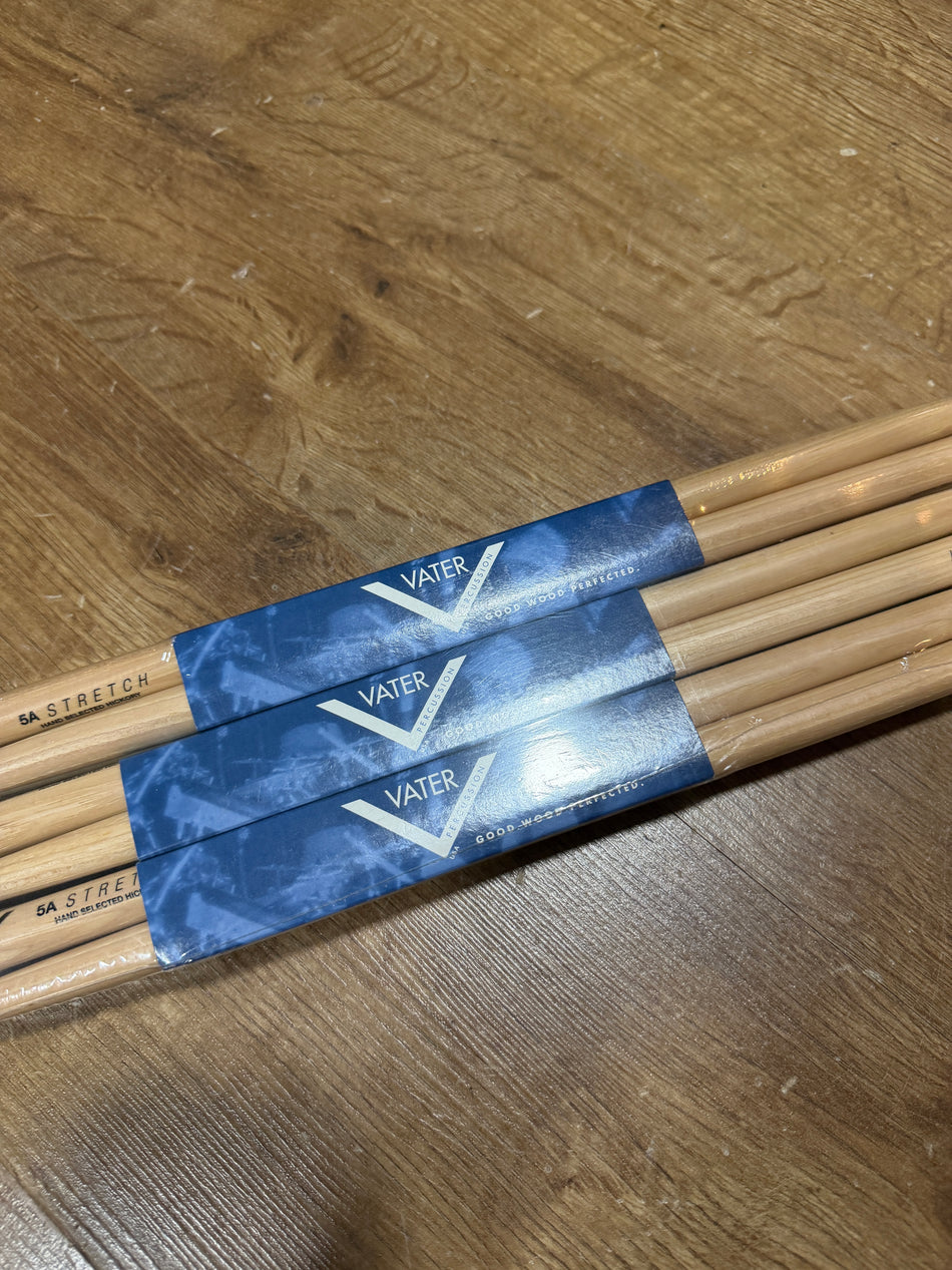Vater Stretch 5a Drum Sticks Brand New (6 pairs) #9000COS