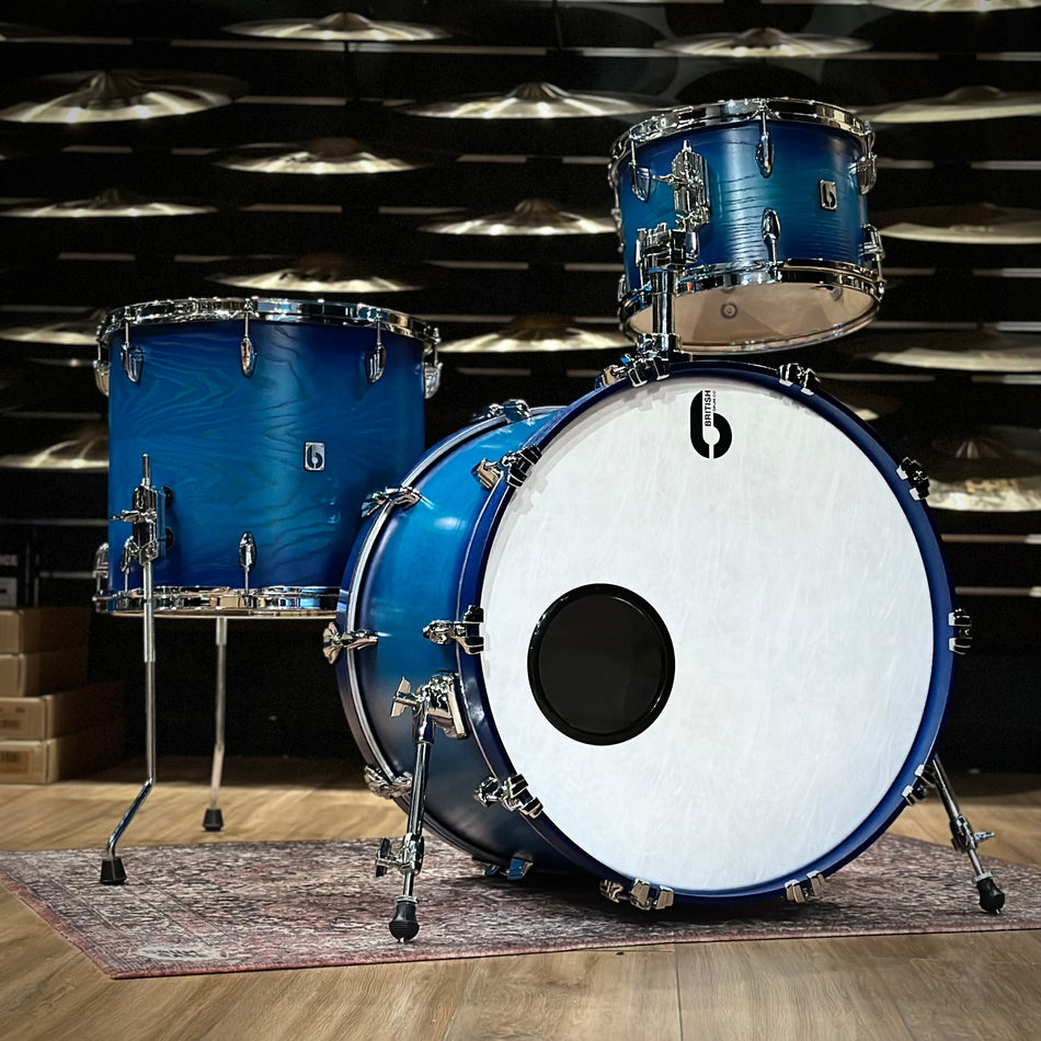 British Drum Company Legend Series Fistral Blue 22,16,12" Drum Kit #1123