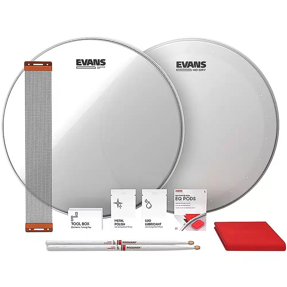 Evans HD Dry Snare Tune Up Kit Drum Head Set
