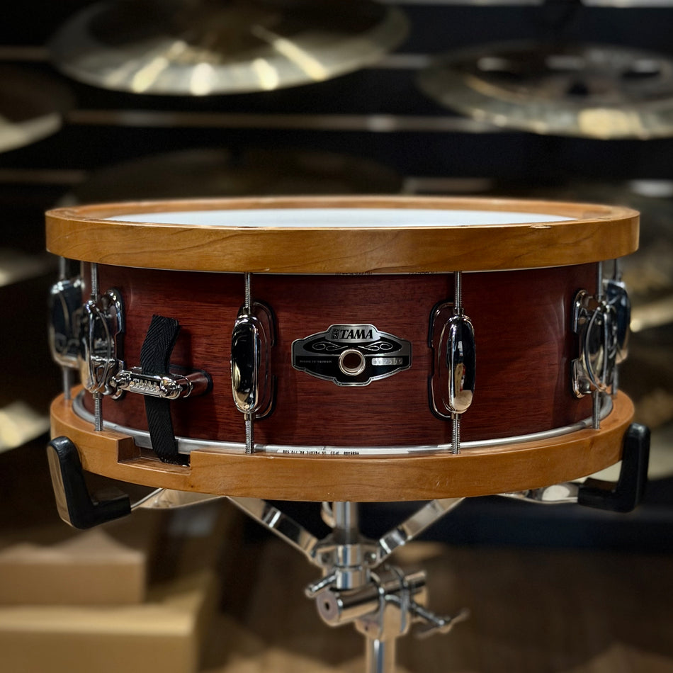 Tama 14x5.5" Monopoly Snare Drum Walnut W/ Cherry Hoops #1334