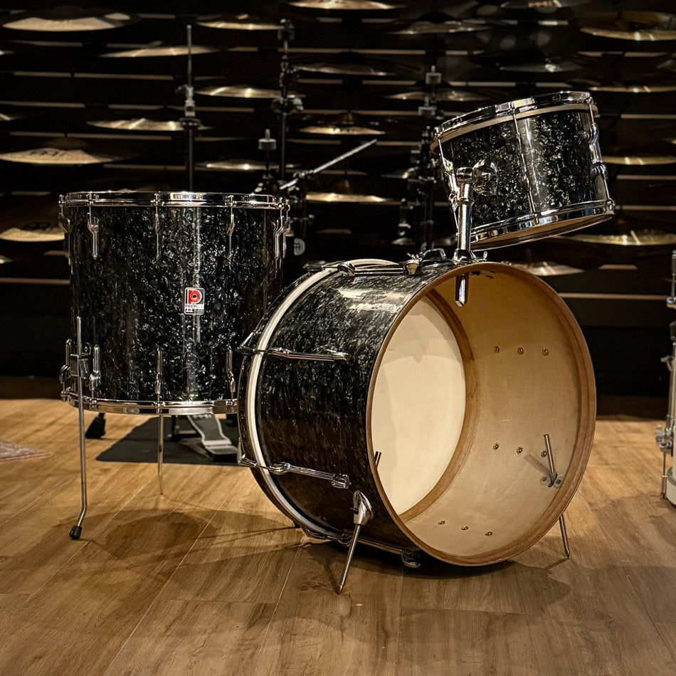 Vintage Premier Black Diamond Pearl Drum Kit #1406