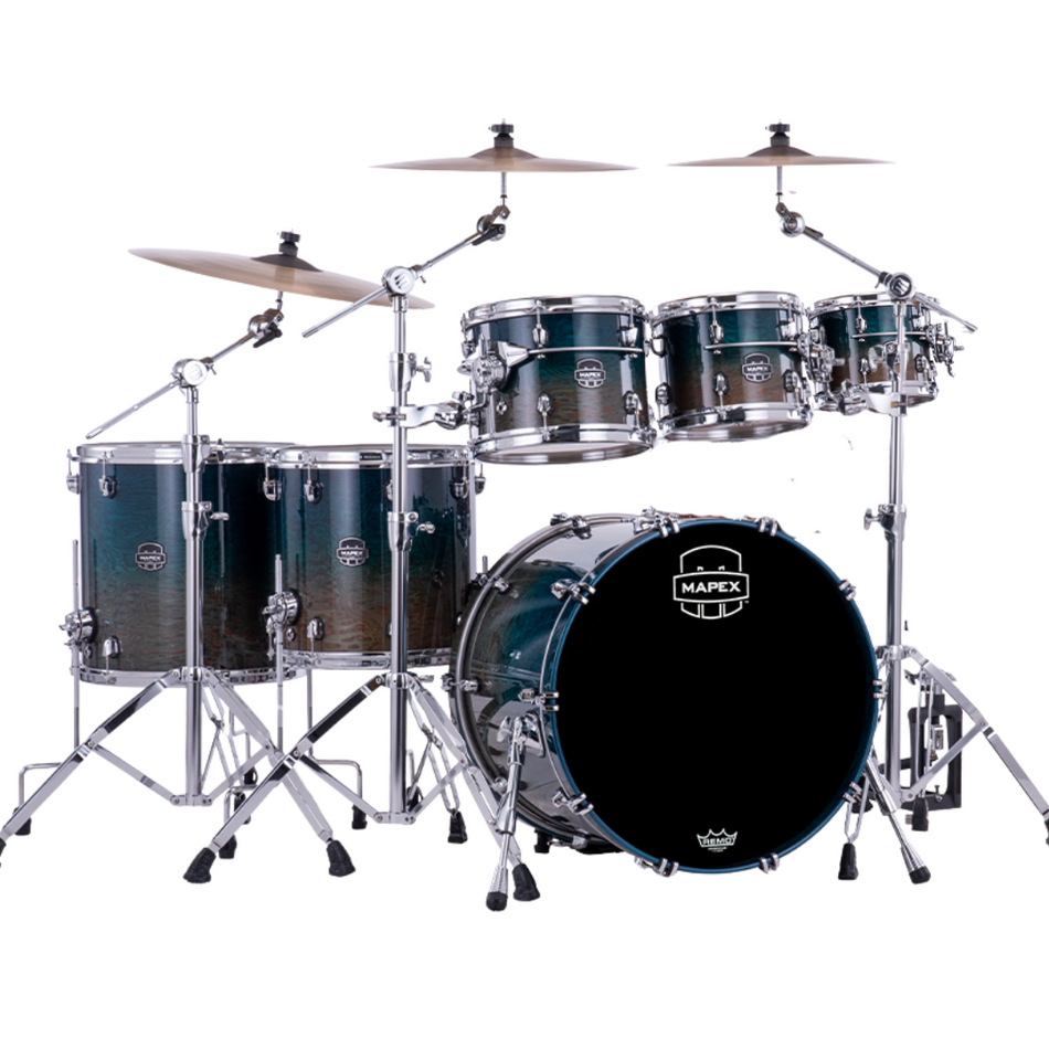 Mapex Saturn Evolution Exotic Drum Kit 22, 18, 16, 12, 10, 8 - AEGEAN FADE