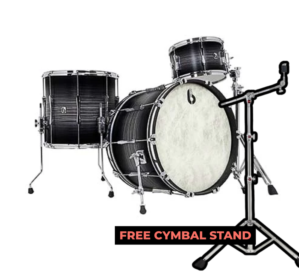 British Drum Company Lounge Series 3-piece Drum Kit 20" - Carnaby Knight