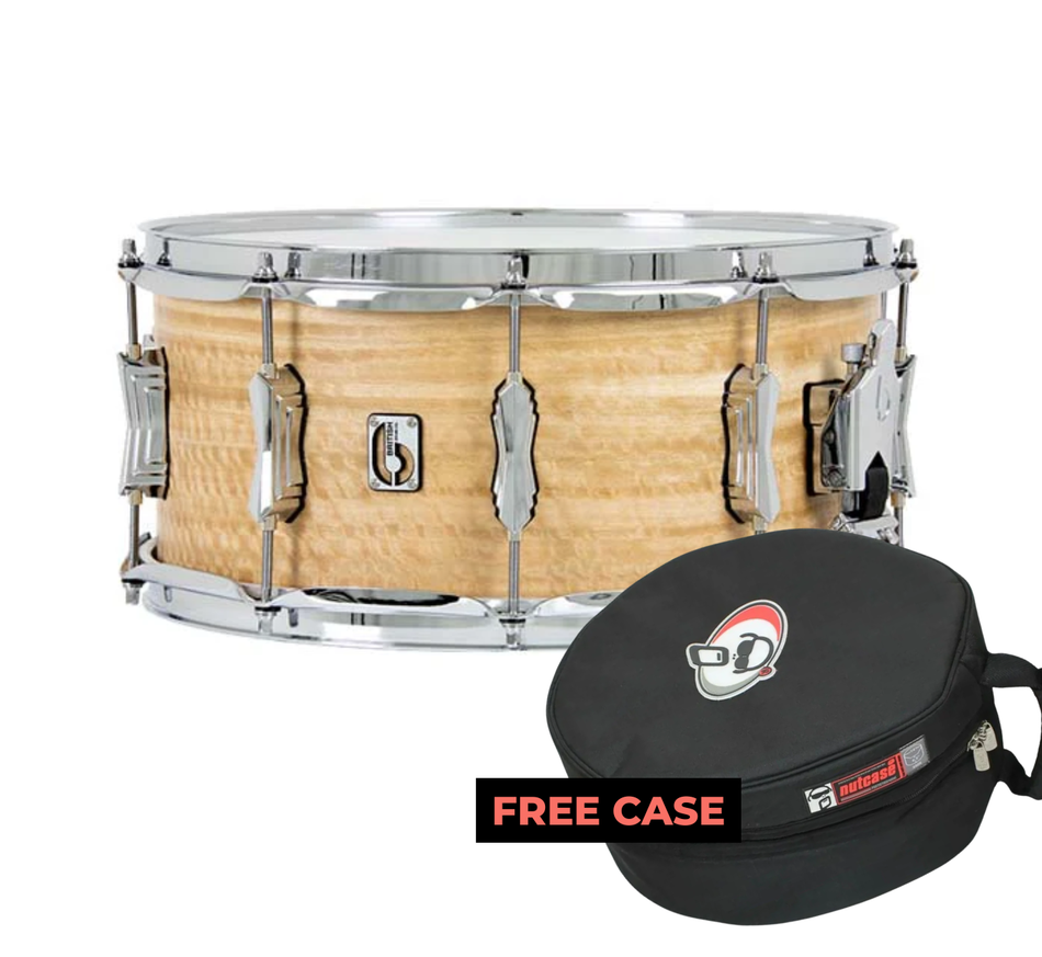 British Drum Company Maverick Maple Snare Drum 14"x6.5"