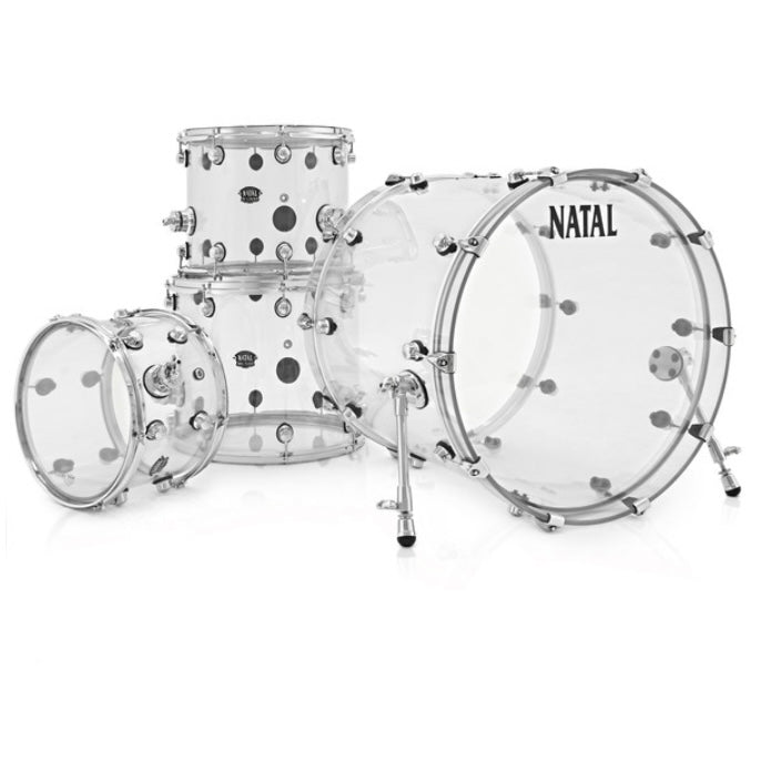 Natal Arcadia Acrylic Drum Kit Shell Pack Bonham 24" - Transparent