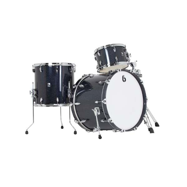 British Drum Company Legend Ultra Series 3piece Drum Kit Raven Glas