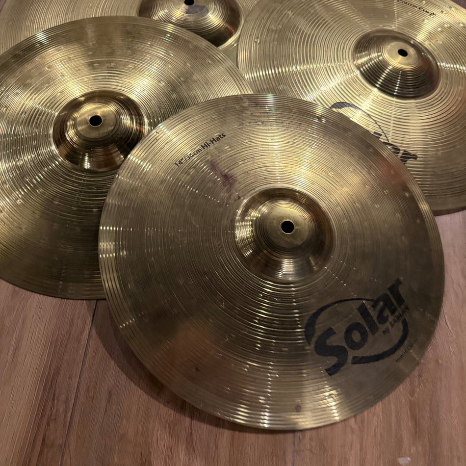 Sabian Solar Cymbal Set (Hi Hats, Crash, Ride)  #1425