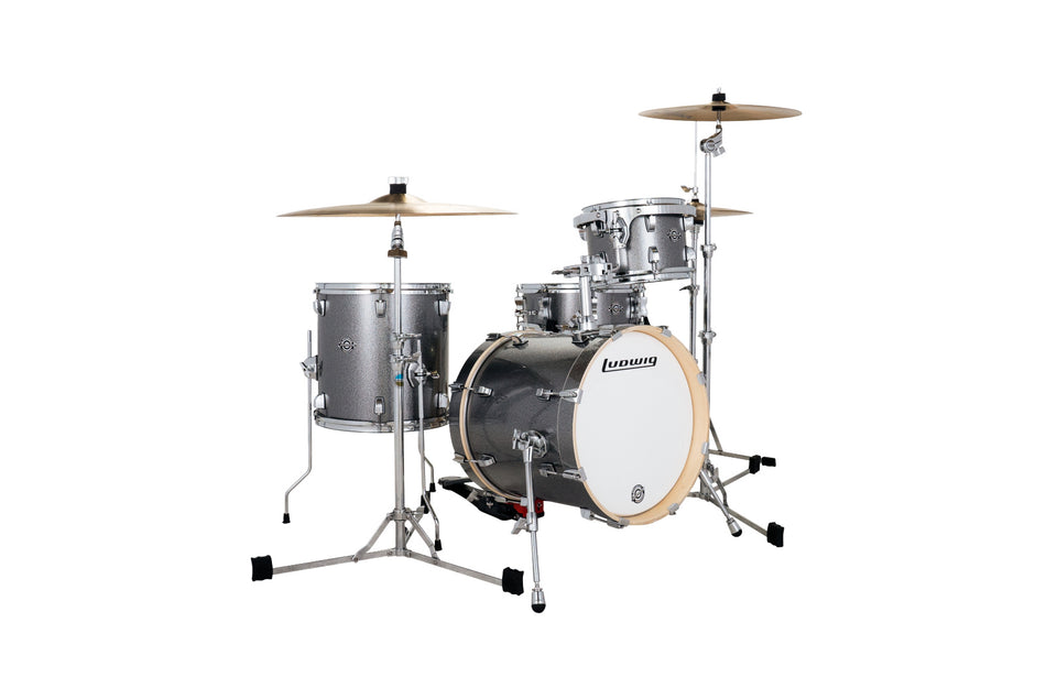 Ludwig Breakbeats 4pc Drum Kit Shell Pack – Frost Silver Sparkle