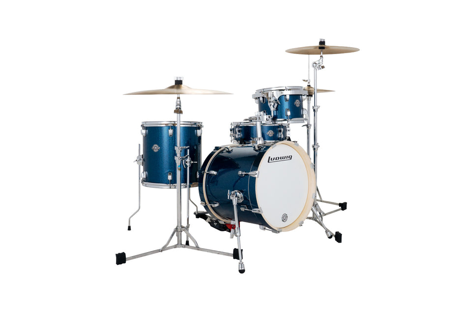 Ludwig Breakbeats 4pc Drum Kit Shell Pack – Deep Blue Sparkle