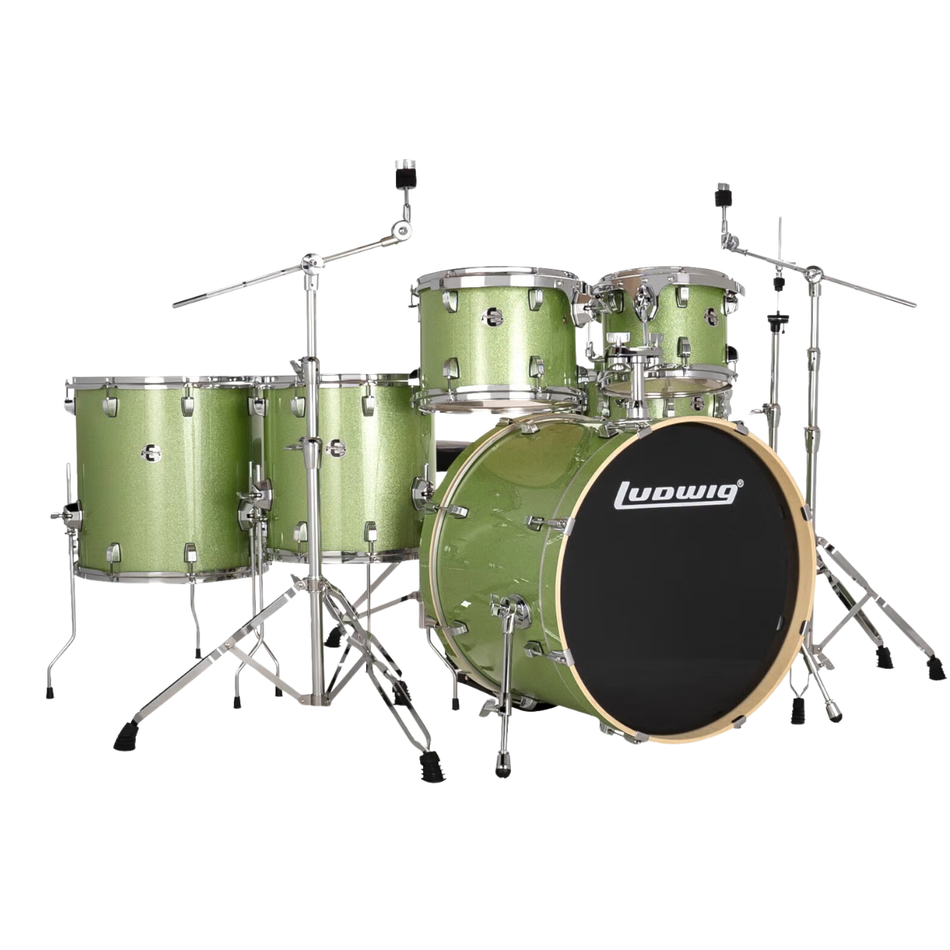 Ludwig Evolution Downbeat Drum Kit Shell Pack 6pc 22" - Mint Sparkle