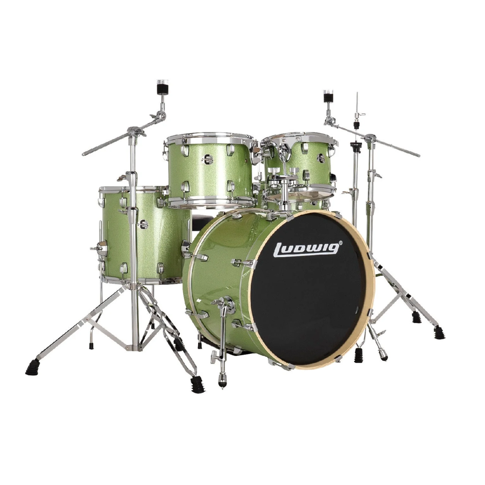 Ludwig Evolution Downbeat Drum Kit Shell Pack 5pc 20/22" - Mint Sparkle