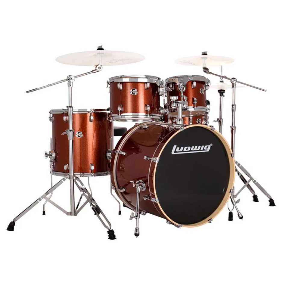 Ludwig Evolution Downbeat Drum Kit Shell Pack 5pc 20" - Copper Sparkle