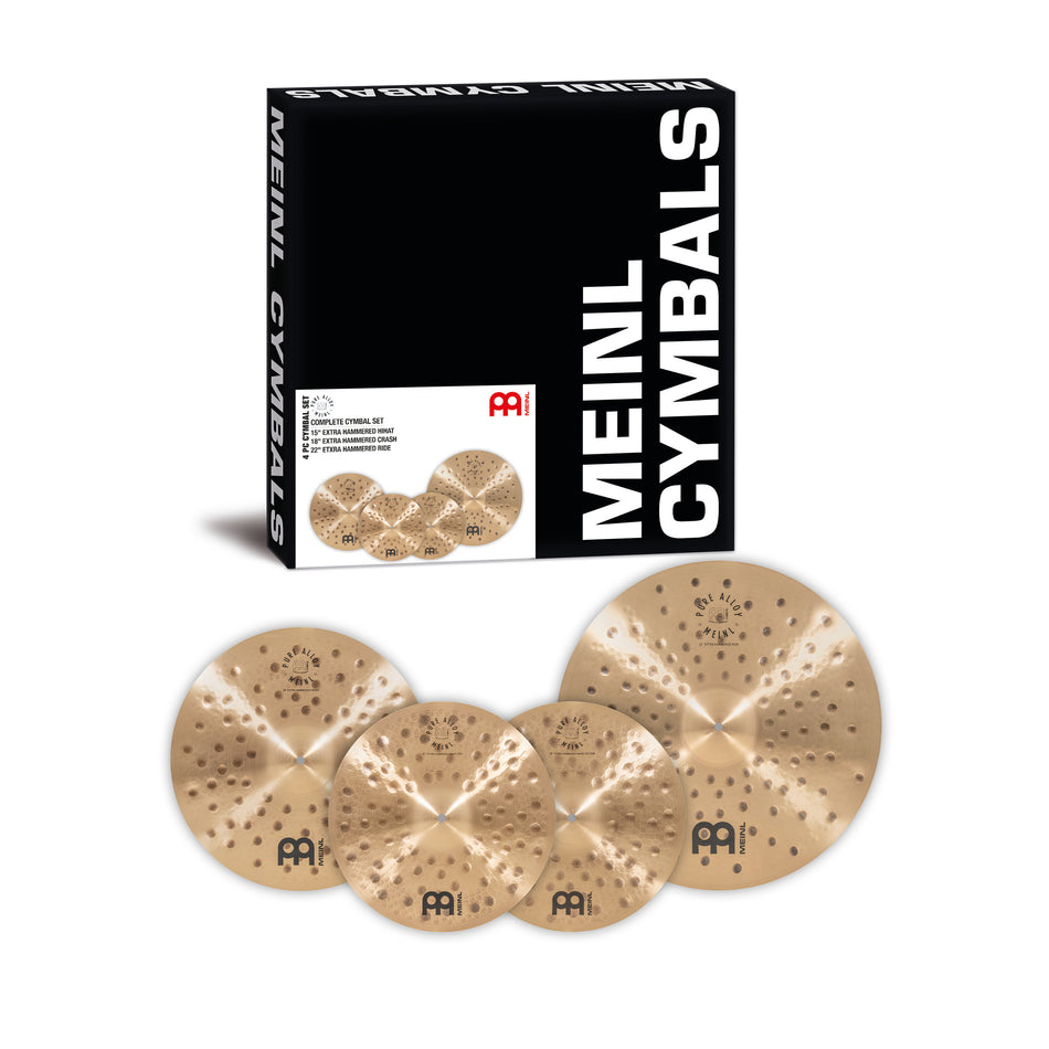 Meinl Pure Alloy Extra Hammered Complete Box Set Cymbals PA-CS1