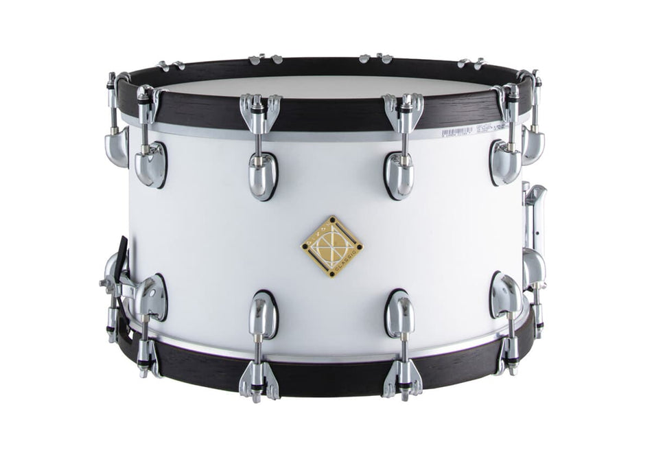 Dixon Classic 14x8 Snare Satin White w/ Wenge Hoop