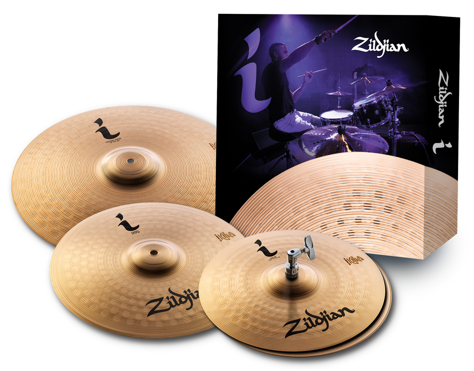 ZILDJIAN I FAMILY ESSENTIALS PLUS CYMBAL PACK BOX SET (13H, 14C, 18CR)