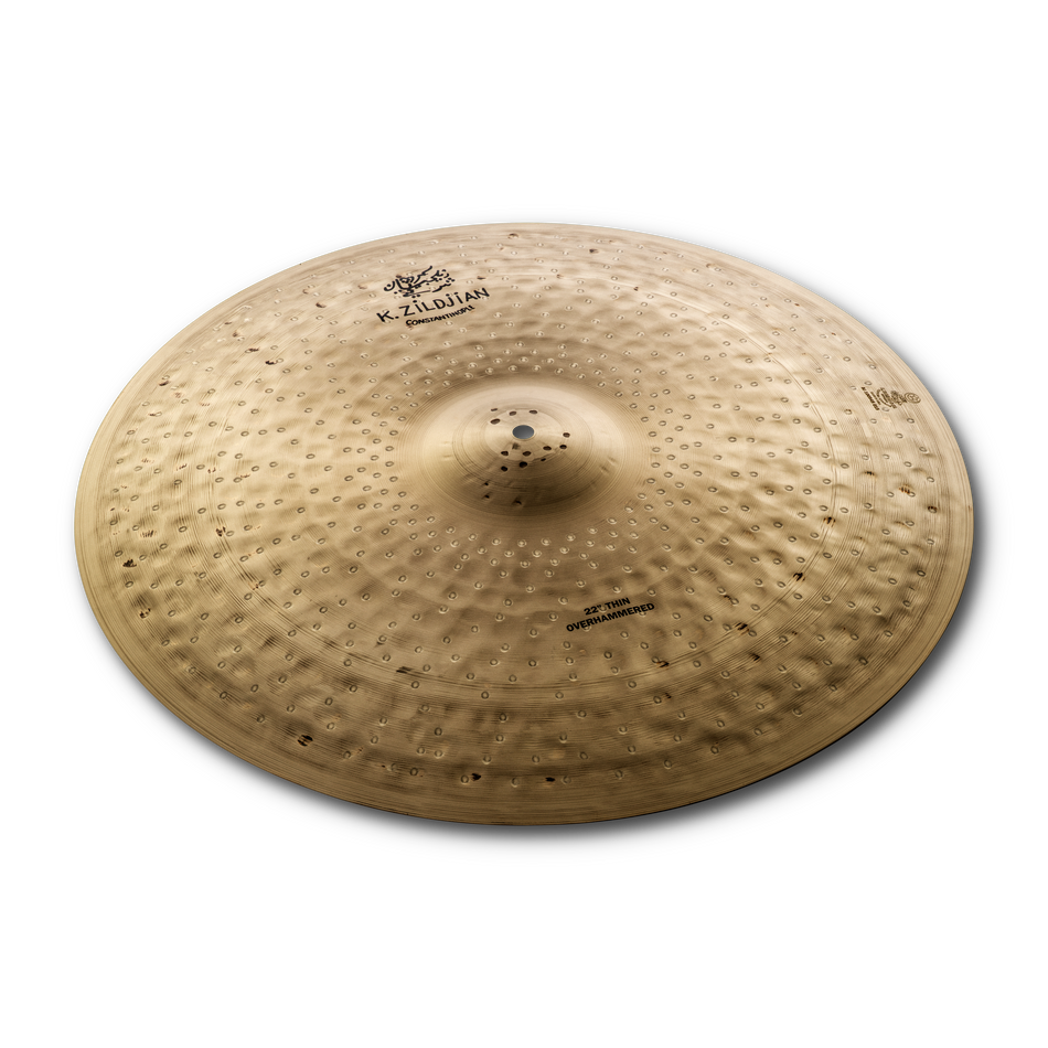 ZILDJIAN 22" K CONSTANTINOPLE THIN RIDE OVER HAMMERED CYMBAL