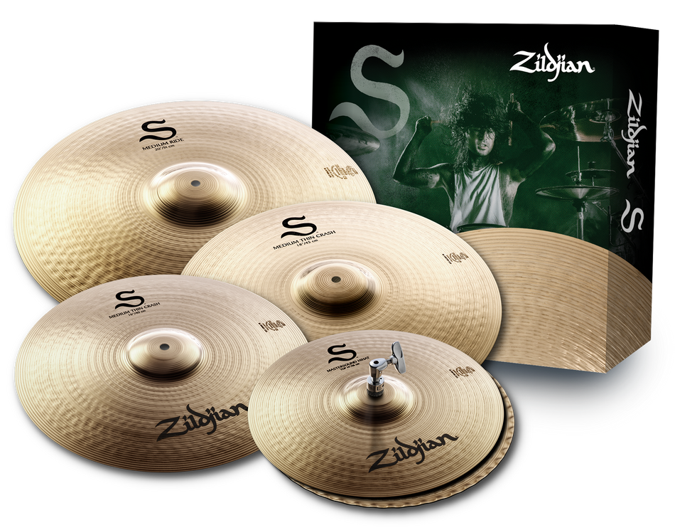 ZILDJIAN S PERFORMER CYMBAL BOX SET (14" HI-HATS, 16" CRASH, 18" CRASH, 20" RIDE)