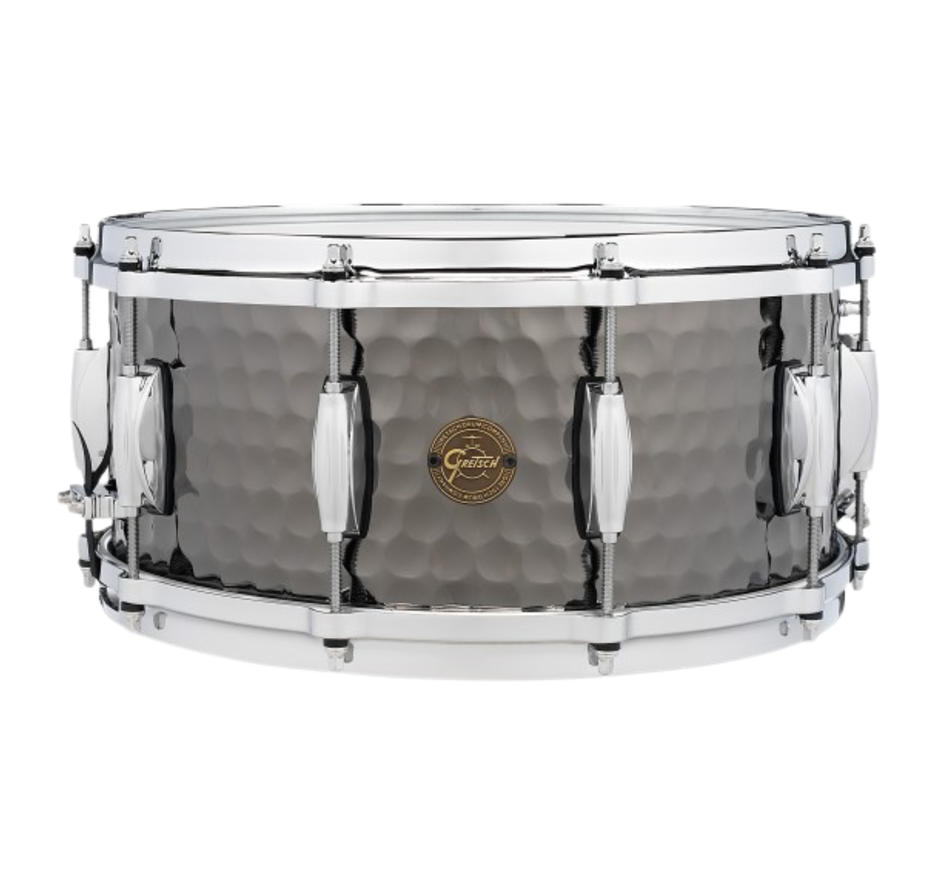 Gretsch Full Range Hammered Black Steel 14x6.5" Snare Drum
