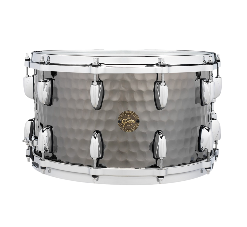 Gretsch Full Range Hammered Black Steel 14x8" Snare Drum