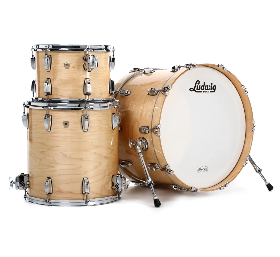 Ludwig Legacy Maple 3pc Natural Maple Drum Kit 22"