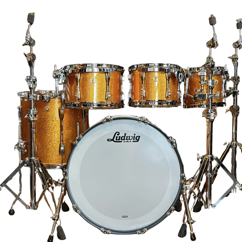 Ludwig Classic Maple 6pc Gold Sparkle Drum Kit