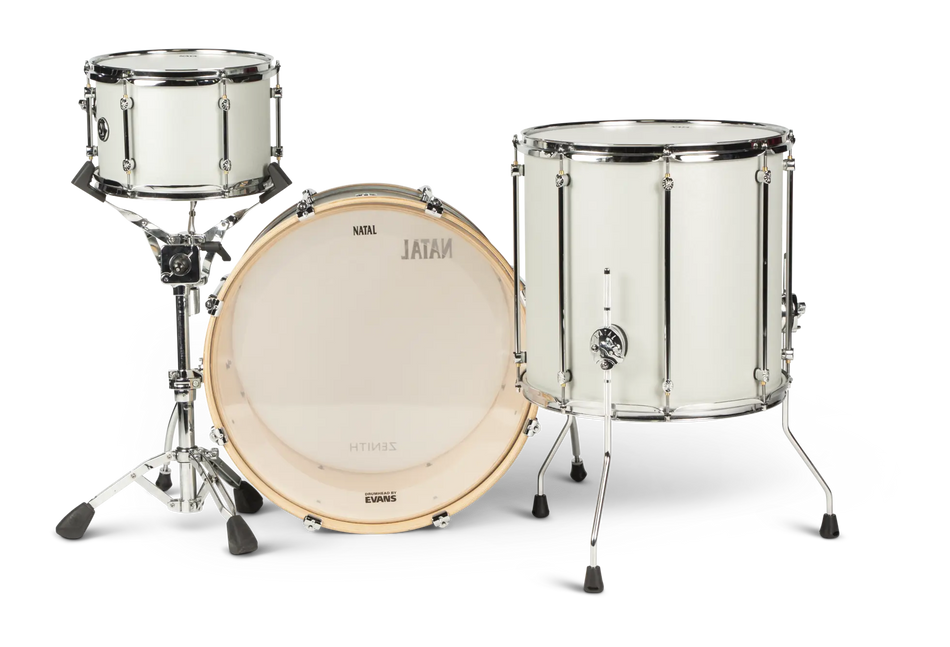 Natal Zenith Vintage Style Drum Kit Silver Frost