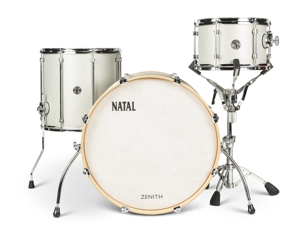 Natal Zenith Vintage Style Drum Kit Silver Frost