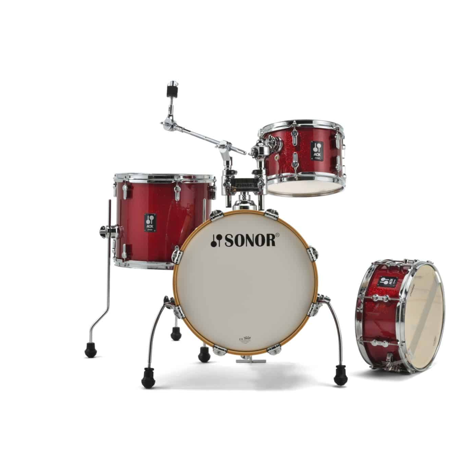 Sonor AQX Jungle 16in 4pc Drum Kit Shell Pack – Red Moon Sparkle