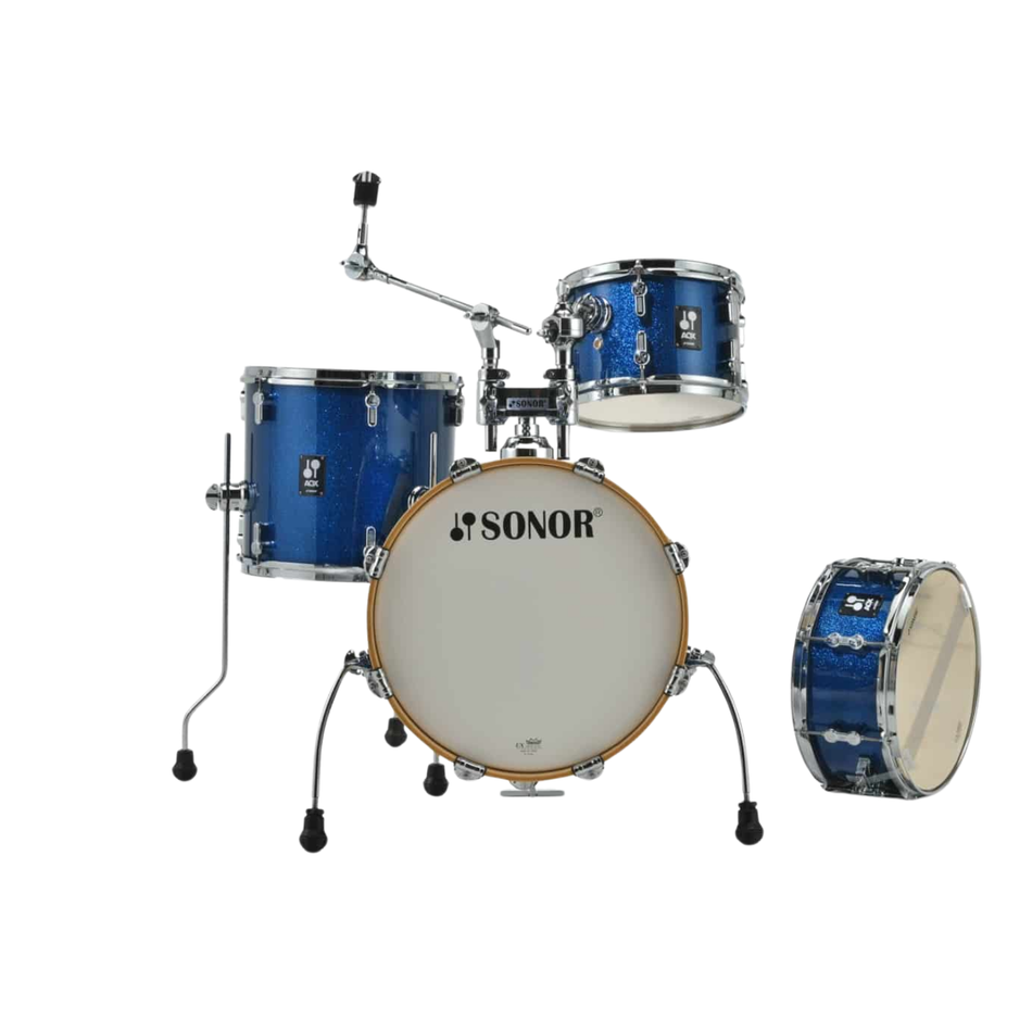 Sonor AQX Jungle 16in 4pc Drum Kit Shell Pack – Blue Ocean Sparkle