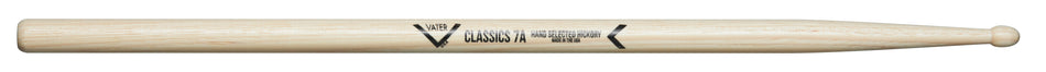 VATER Hickory Classics 7A Wood Tip Drum Sticks