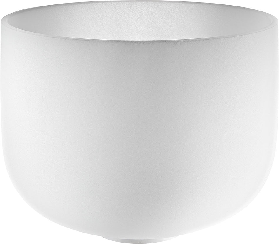 Meinl Sonic Energy Crystal Singing Bowl, white-frosted, 9" / 22 cm, Note A4, Brow Chakra