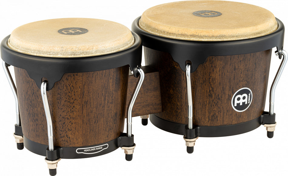 MEINL Percussion Headliner Serie Wood Bongo 6 3/4" MACHO & 8" HEMBRA - Vintage Wine Barrel