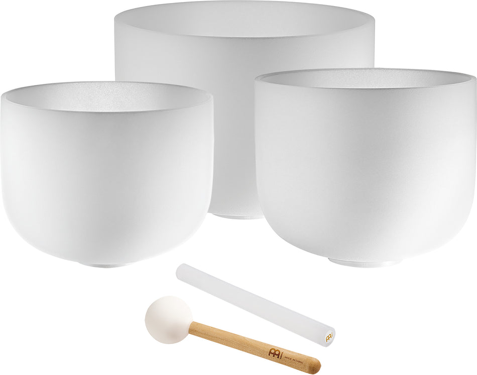 Meinl Sonic Energy Crystal Singing Bowl Set, Brow, Heart & Sacral Chakra