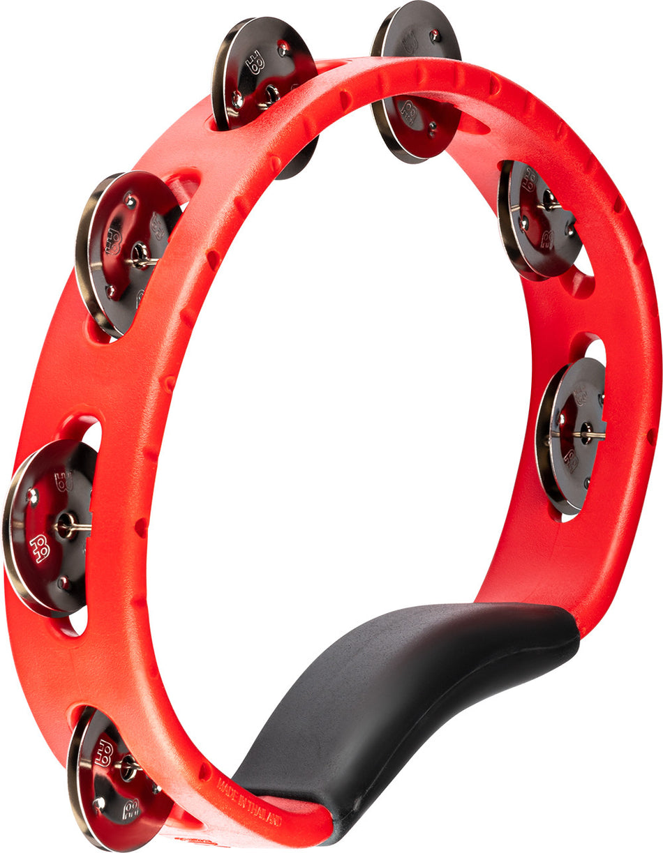 Meinl Handheld ABS Tambourine Traditional, Steel Jingles - Red HTR