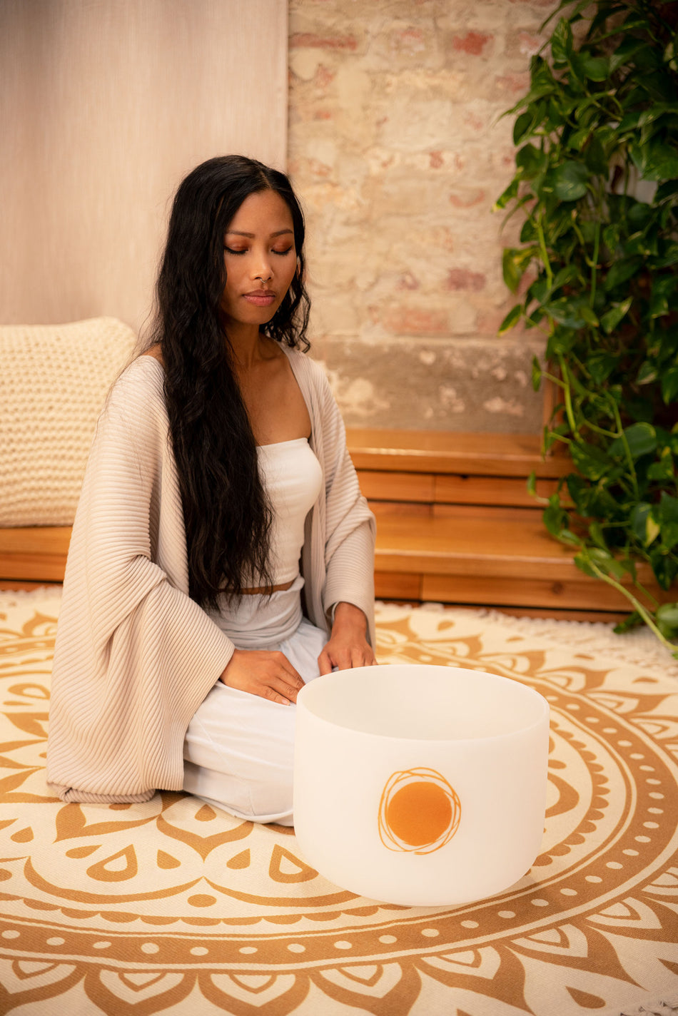 Meinl Sonic Energy Planetary Tuned Crystal Singing Bowl, 12" / 30 cm, Schumann Ressonance 250.56 Hz, Crown Chakra